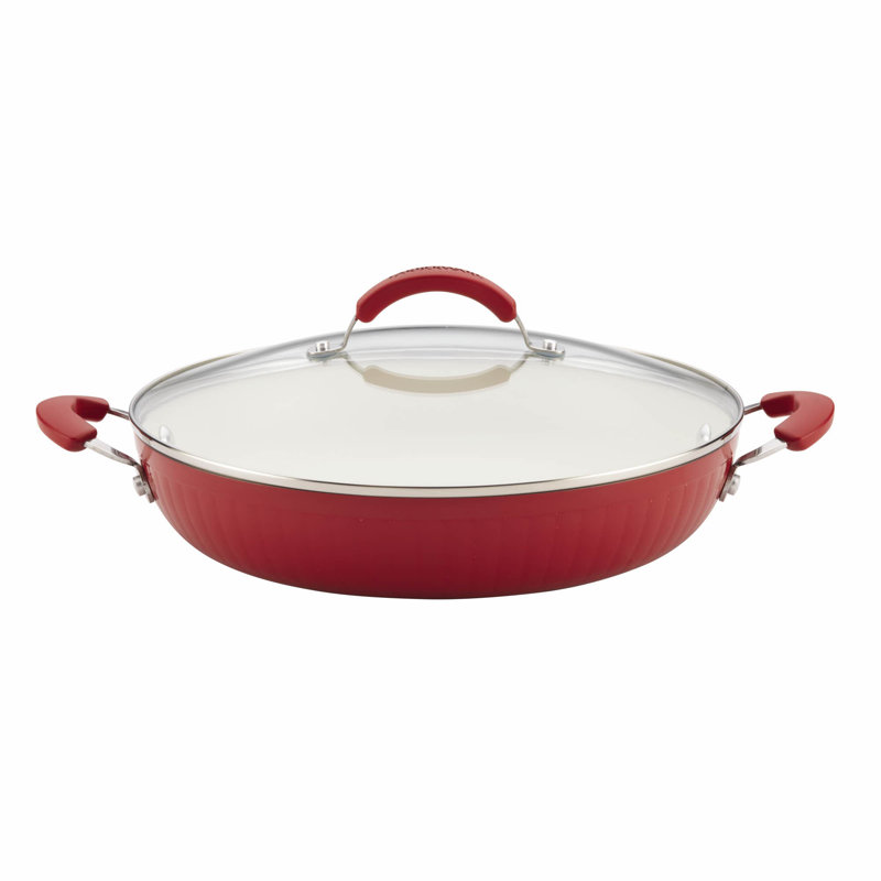 Farberware Ceramic Cookware 12" NonStick Skillet with Lid & Reviews Wayfair